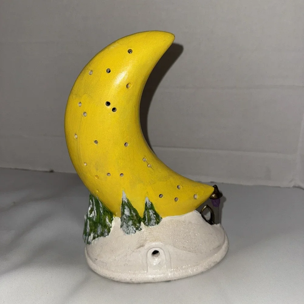Garry Sharpe Design Ceramic Moon Stars Unicorn Castle‎ Night Light Lamp vintage